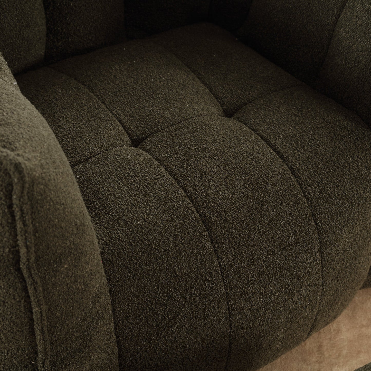 Soft Bean Bag Chair with High Resilient Foam(Chips)for living room and bedroom,Comfortable Square Lazy Sofa with Footstool - Korvel