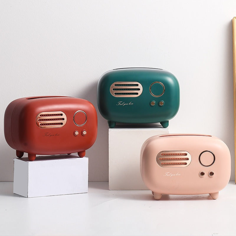 Paper towel box ABS light luxury retro style gift for living room, high-end home drawer paper towel box - Korvel