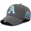 Fashion Gothic Letter A Side Whale Embroidery Baseball Caps Spring and Autumn Outdoor Adjustable Casual Hats Sunscreen Hat - Korvel