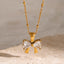 Collier en Zircon en Plaqué Or avec Nœud Élégant