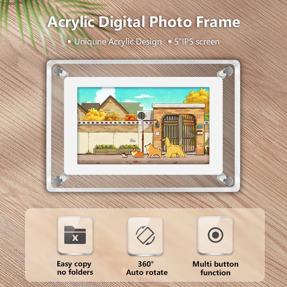 5 inch HD 1080p Digital Photo Frame Advertising Machine Video Picture Player Picture Display Publicity Player - Korvel