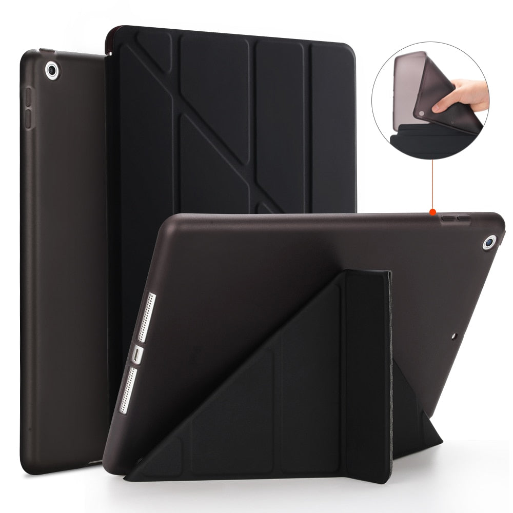 Case Cover for iPad 9.7 2017, GOLP PU Leather Magentic Smart Cover Soft TPU Back Protective Case for iPad 2018 cover A1822 A1823 - Korvel