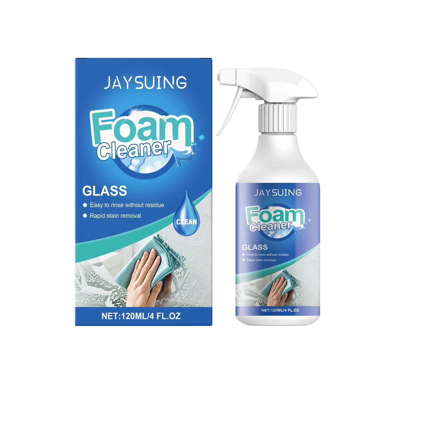Glass Foam Cleaner cleans oil stains with refurbished daily maintenance glass cleaning spray - Korvel