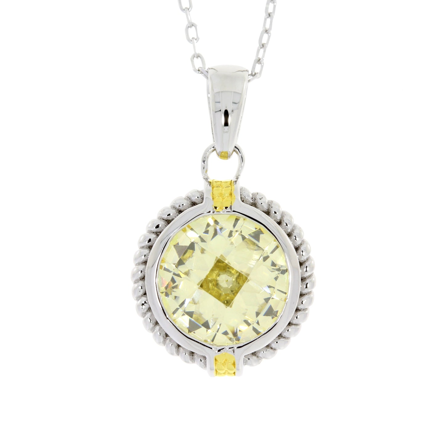 Pendentif de mode en zircon cubique en argent sterling