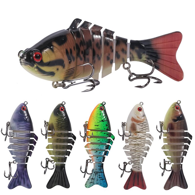 Multi Jointed Fishing Lure Sinking Artificial Wobbler Bait Hard Bait Swimbait 10cm/15.7g Fishing Tackle 7 Sections Crankbait - Korvel