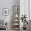 6-story corner open bookshelf, modern bookshelf, wooden frame, independent bookshelf unit, - Korvel