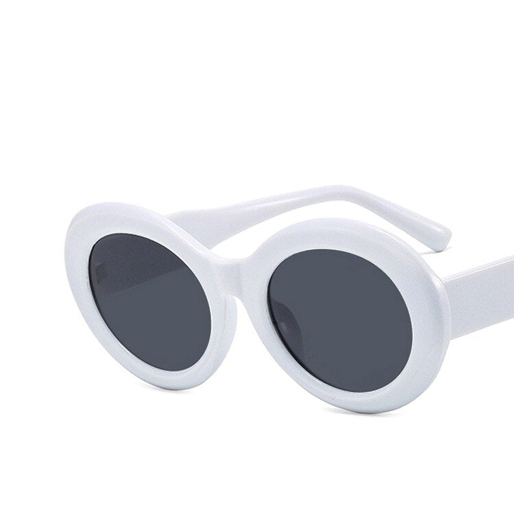 Striped Zebra Oval Sunglasses New Net Red Street Shot Personality Female Hip Hop Sunglasses Trend - Korvel