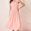 Robe midi sans manches à décolleté en V froncé élégante pour femmes