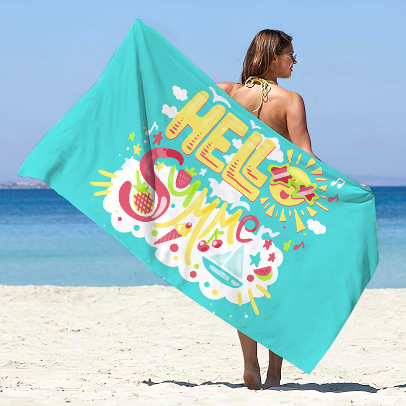 Double-Sided Velvet Microfiber Beach Towel