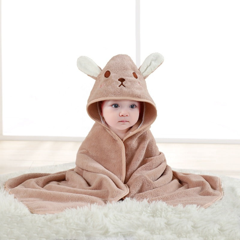 wholesale child baby cartoon animal face elephant hooded towel newborn - Korvel
