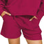 Ensemble de pull à col rond et de shorts en maille Zenana