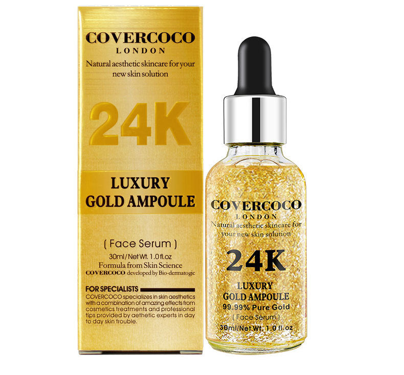 24K Serum Facial Complexion Brightening Moisturizing Skin 30ml Essence Facial Serum - Korvel