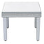 ON-TRANS Modern Glass Mirrored Coffee Table with Adjustable Height