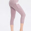 Wide Waistband Cropped Active Leggings with Pockets