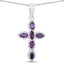 0.90 Carat Genuine Amethyst Sterling Silver Pendant