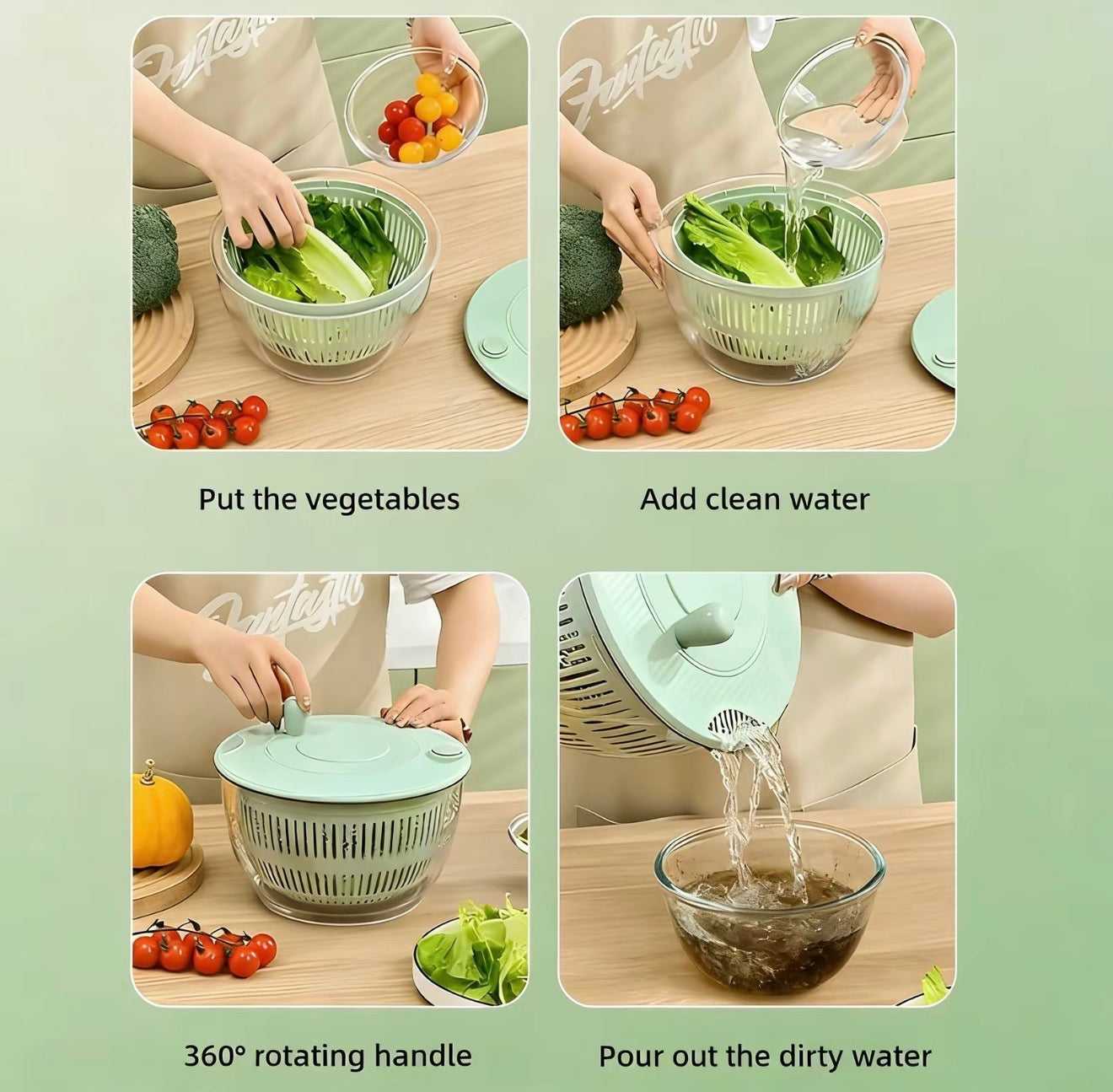 Juego de Preparación de Cocina FreshSpin - Solución Todo en Uno