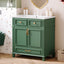 30 inch uncovered bathroom vanity with soft closed door, limited to solid wood frame bathroom storage cabinet green - Korvel
