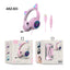 AKZ-023 New RGB Luminous Cat Ear Wired Headset USB With Sound Card Game Headset Learning Headset - Korvel
