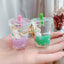 Glitter Quicksand Key Chain Liquid Floating Unicorn Keyring Keychain Bag Charm Milk Tea Cup Pendant Keyfob Gift for Women - Korvel