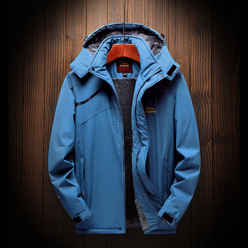 Chaqueta exterior con forro de forro polar para todas las estaciones