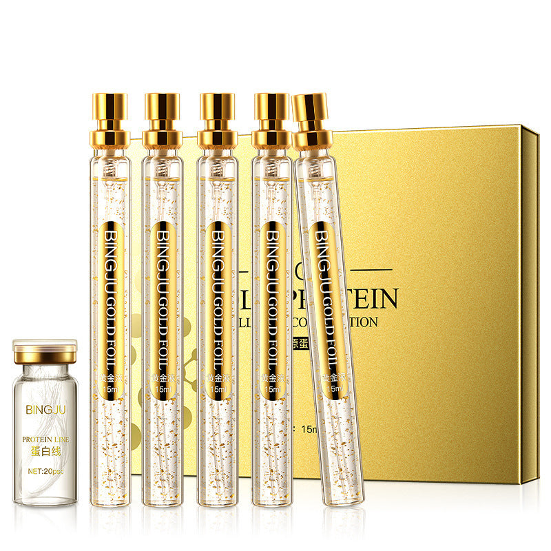Ensemble de lifting facial au protéine d'or de chrysanthème glacé