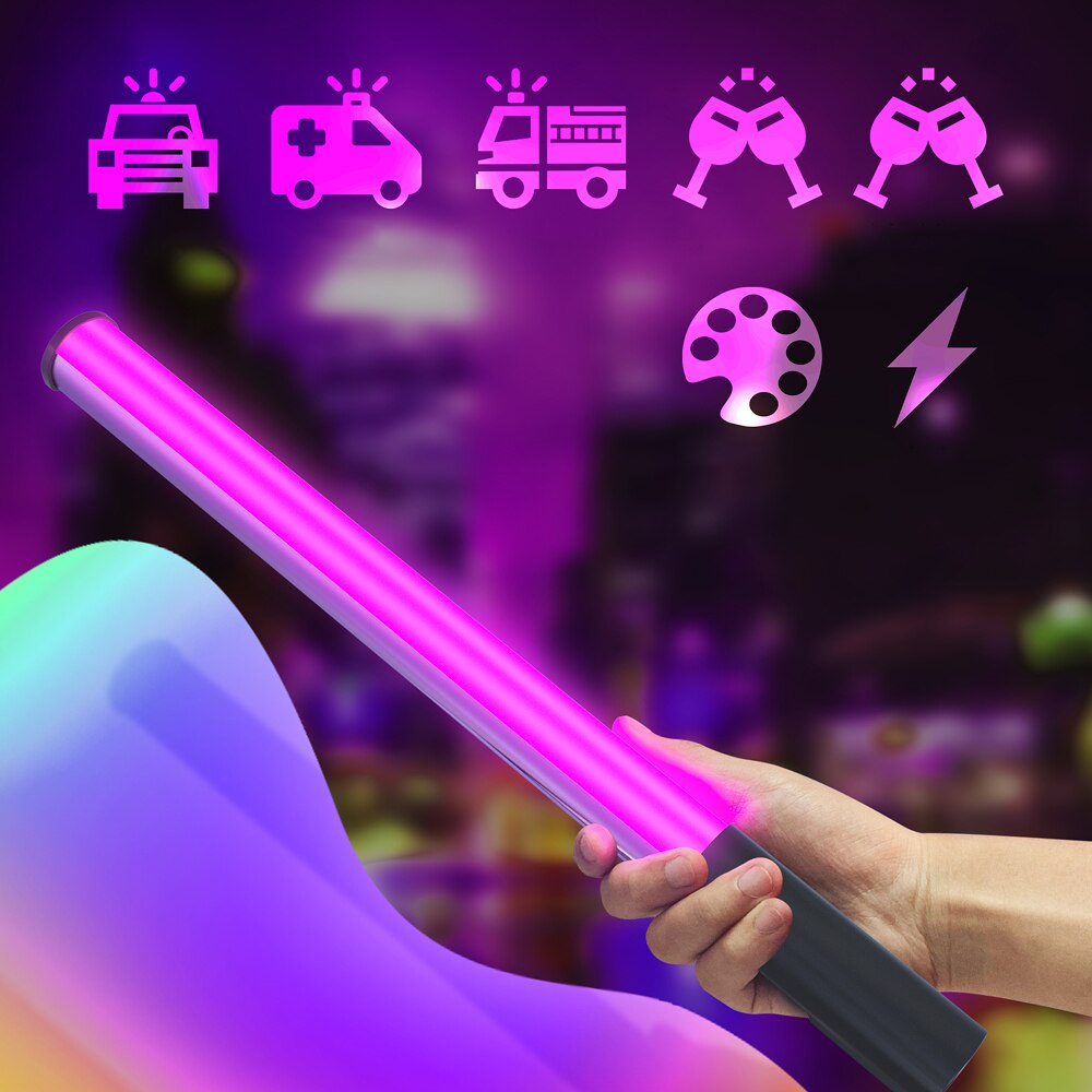 RGB Colorful LED Stick Fill Light Handheld 3200K-5600K LED Flash Light stick Speedlight Photographic Lighting - Korvel