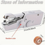 1pc Portable Handheld Sewing Machine - Quick Stitching Tool For Cloth, Clothing And Kids Clothes - 2 Coils Included (Battery Not - Korvel