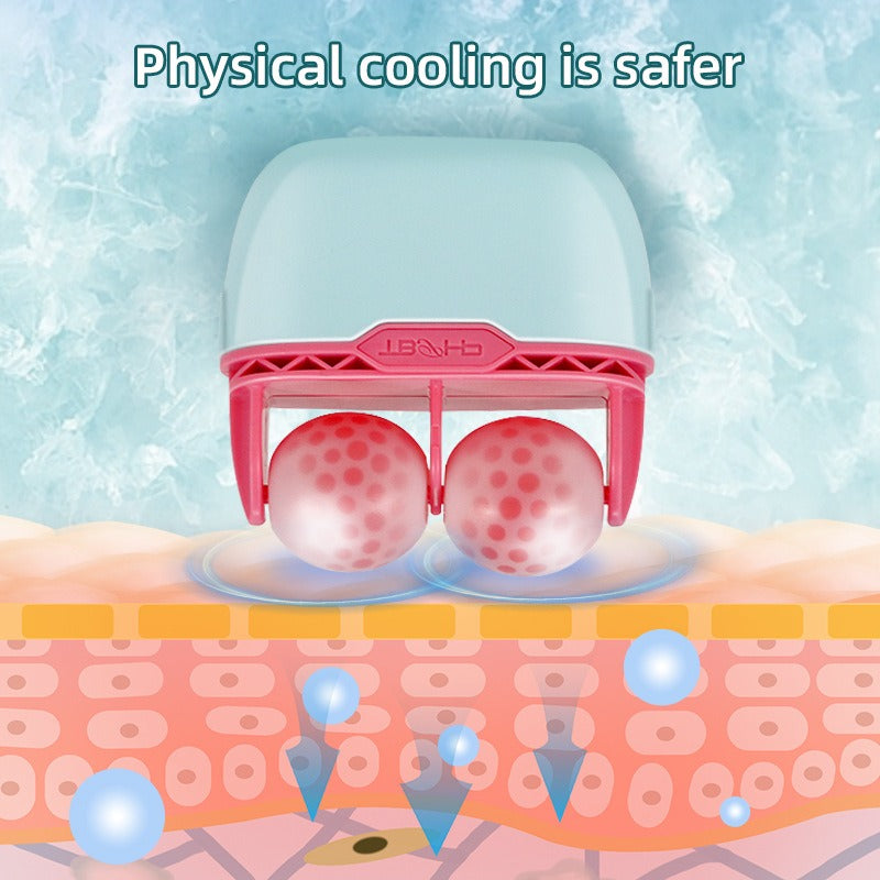 2 in 1 double head plastic ice roller ice roller facial ice skin instrument facial beauty cold compress massager - Korvel