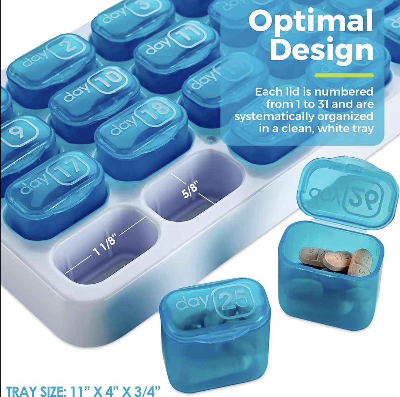 Organizador de Medicamentos Signature - Organizador de Pastillas Mensual Premium