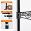Wire frame metal storage rack adjustable rack, vertical storage rack unit (white, 36L x 14W x 71H) - Korvel