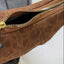 PU Leather Strap Suede Shoulder Bag - Korvel