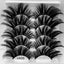5D 25mm 5 Pairs Mink Eyelashes Multi-Layer Lengthening Thick Thickened False Eyelashes - Korvel