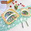 5pcs/set Children Baby Bamboo Fiber Tableware Baby Tableware Set Cartoon Animal Tableware Aet - Korvel