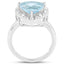 Bague en argent sterling avec topaze bleue et topaze blanche de 5,05 carats