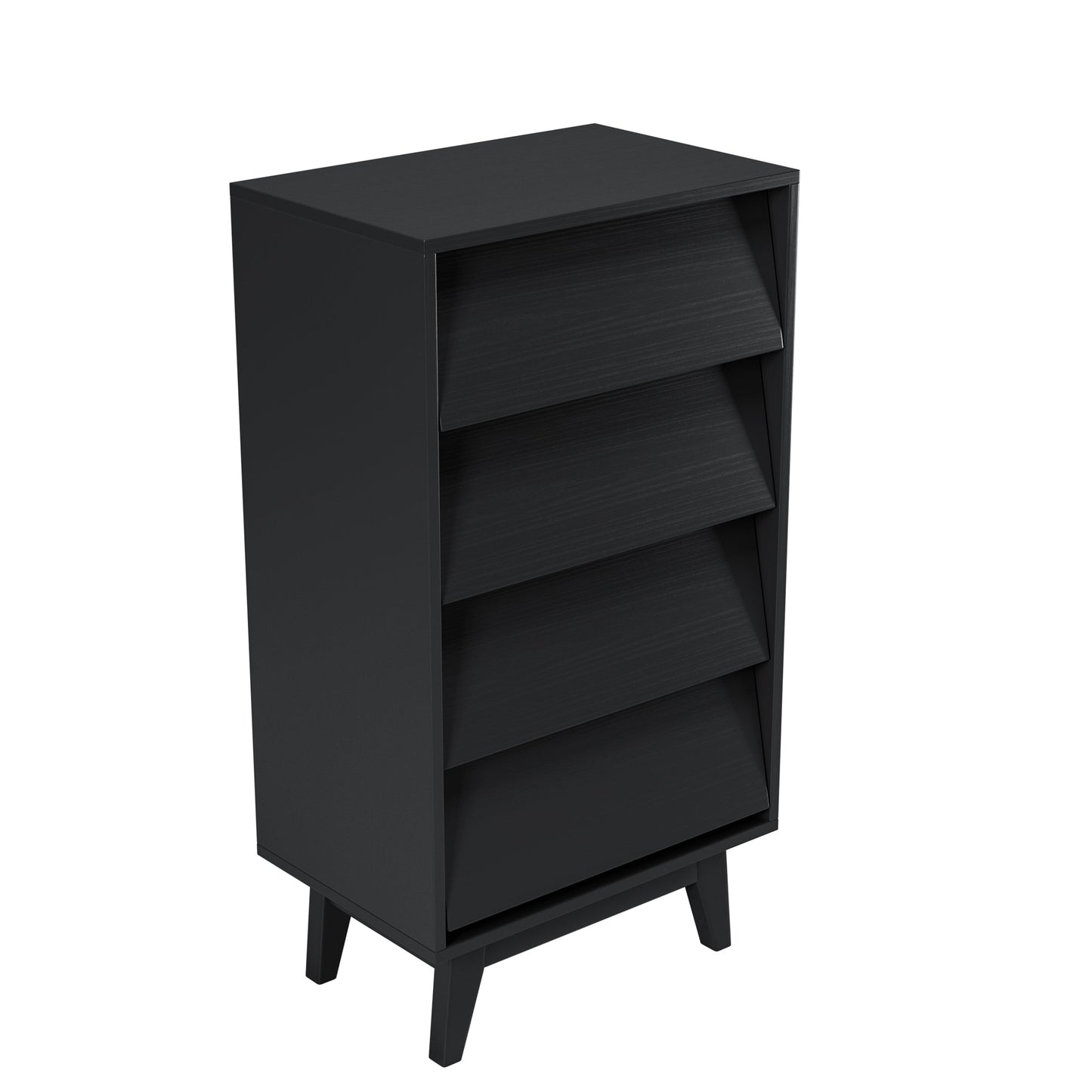 4 Drawer Double Dresser Features Vintage-style and Bevel Design - Korvel