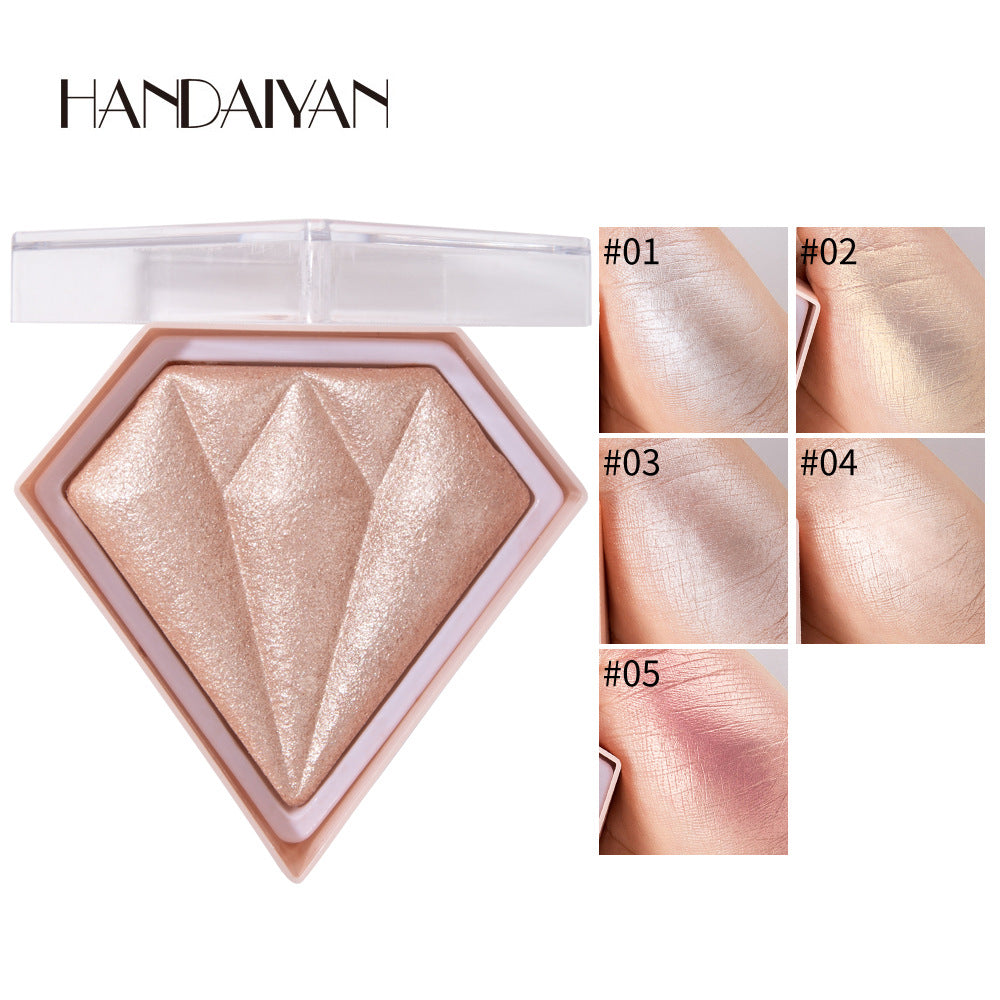 Diamond Highlighter Powder Brighten Skin Tone Repair Glitter Powder Nose Shadow Modification Stereo Brightening - Korvel
