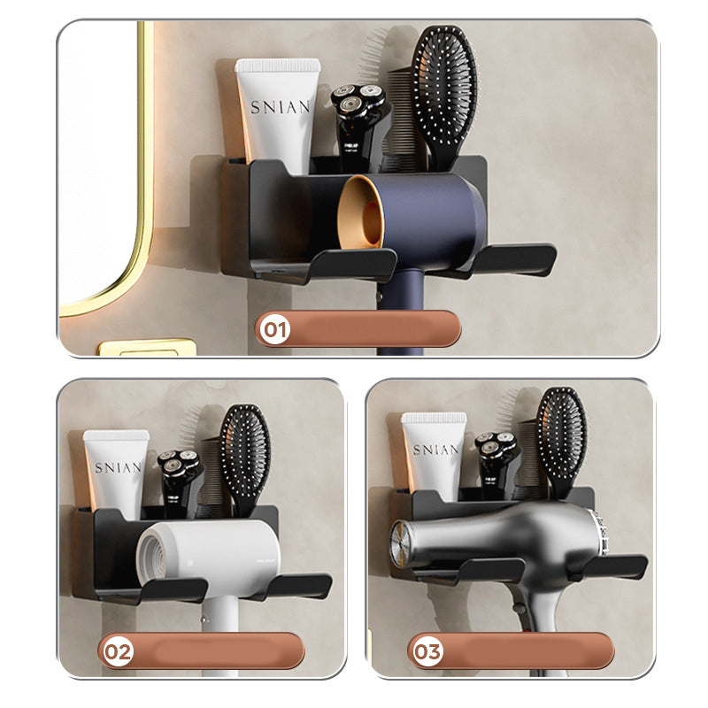 Wall-Mounted Hair Dryer Cover - No Holes Required