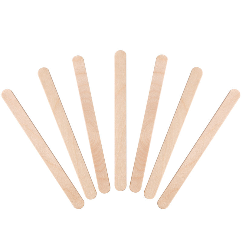 100-Piece Bag of Disposable Wooden Sticks for Hair Removal Waxing and Scraping Tools - Korvel