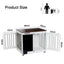 Elegant Doodle Dog Crate with Dual Doors - White