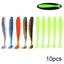 QXO 10pcs/Lot Soft Lures Silicone Bait 7cm 2g Goods For Fishing Sea Fishing Pva Swimbait Wobblers Artificial Tackle - Korvel