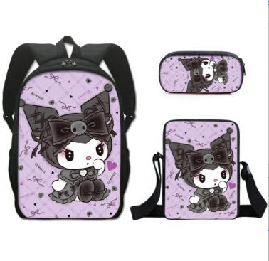 New Cartoon School Bag Printing Custom Bookbag High Quality Backpack Pencil Cases Kids Bags For Girls - Korvel