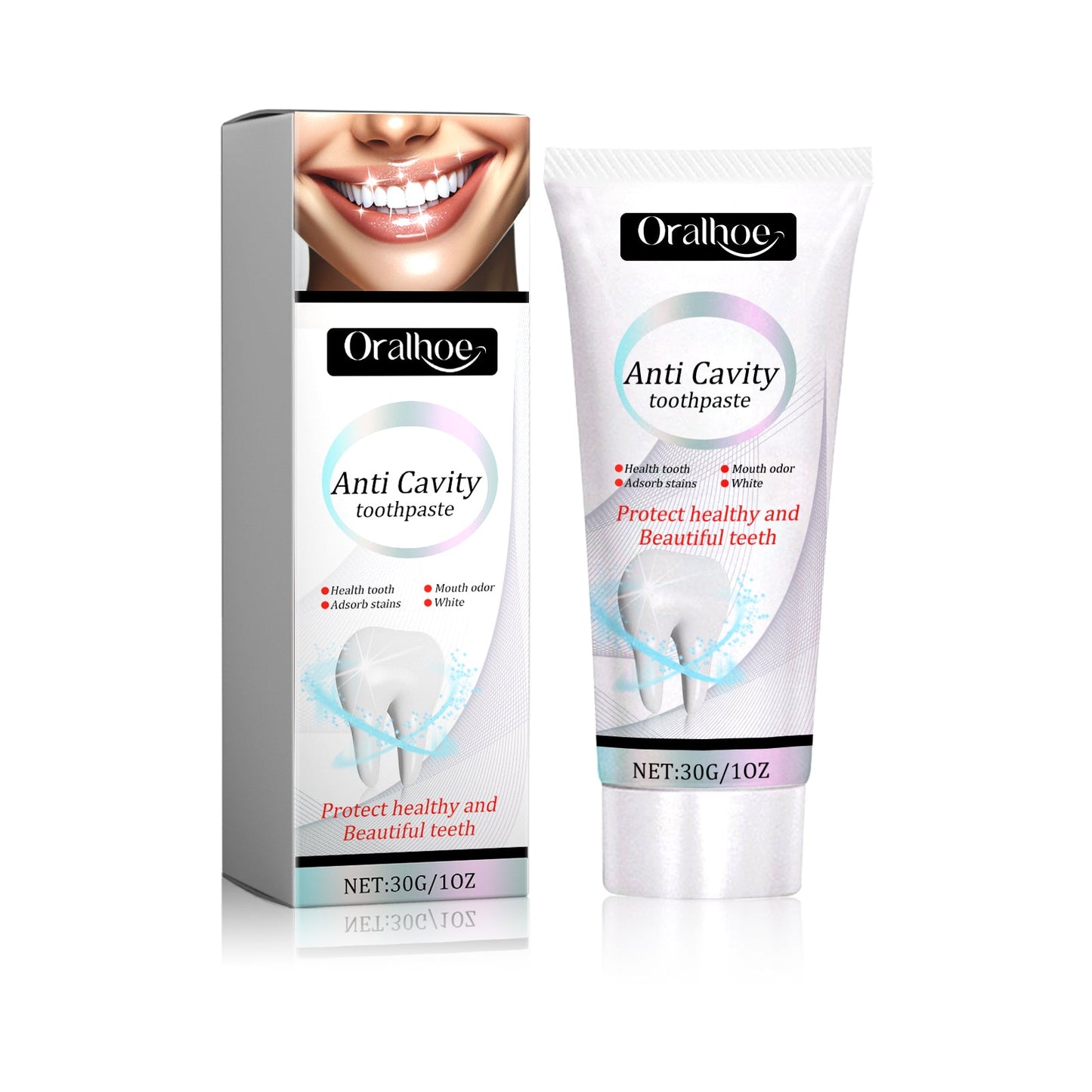 Anti Cavity Toothpaste, Deep Clean Tartar Stain Whitening Mouth Protection Fresh Breath Cleaning Toothpaste - Korvel