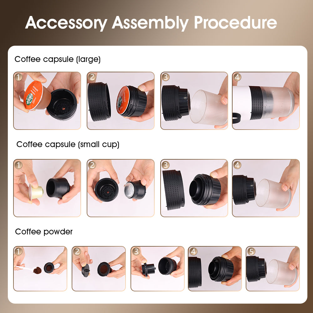 Portable capsule coffee machine small household coffee pot heated household electric espresso machine - Korvel
