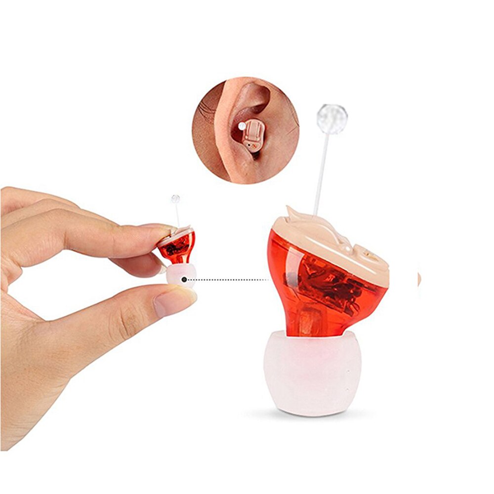 Mini Hearing Aid Adjustable Ear Hearing Assistant Helper Invisible Sound Amplifier Volume for Deaf Elderly Rechargeable - Korvel