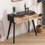 Side table with two real rattan drawers, solid wood table legs,can be used in the dining room, living room,bedroom - Korvel