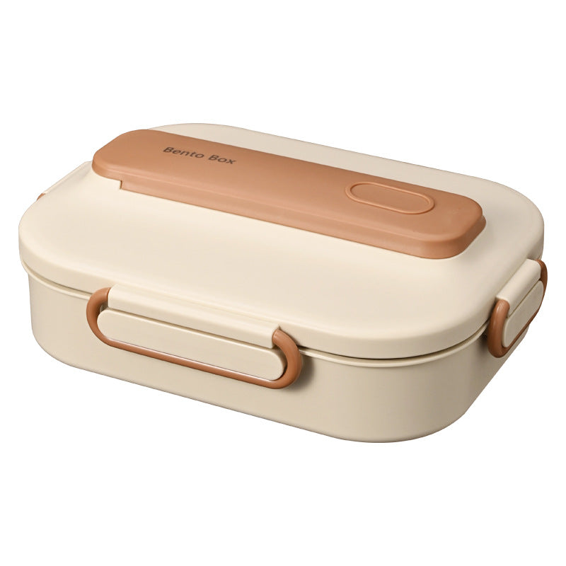 Microwave-heatable 304 stainless steel compartment sealed insulation lunch box lunch box - Korvel