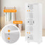 Storage Cabinet with Two Doors for Bathroom, Office, Adjustable Shelf, MDF Board, White - Korvel