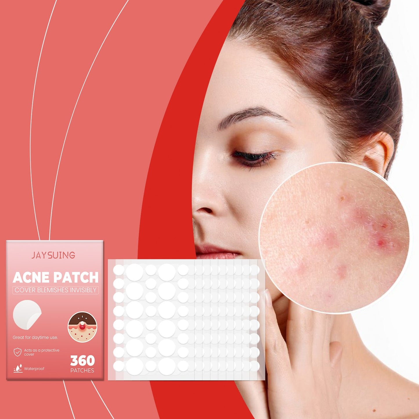 Semi-Transparent Acne Cover Patch - Comfortable & Waterproof