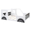 Full Size Classic Car-Shaped Platform Bed with Wheels White - Korvel