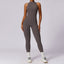 Naked quick zip yoga jumpsuit with beautiful back high-intensity fitness training sports tight fitting clothes - Korvel
